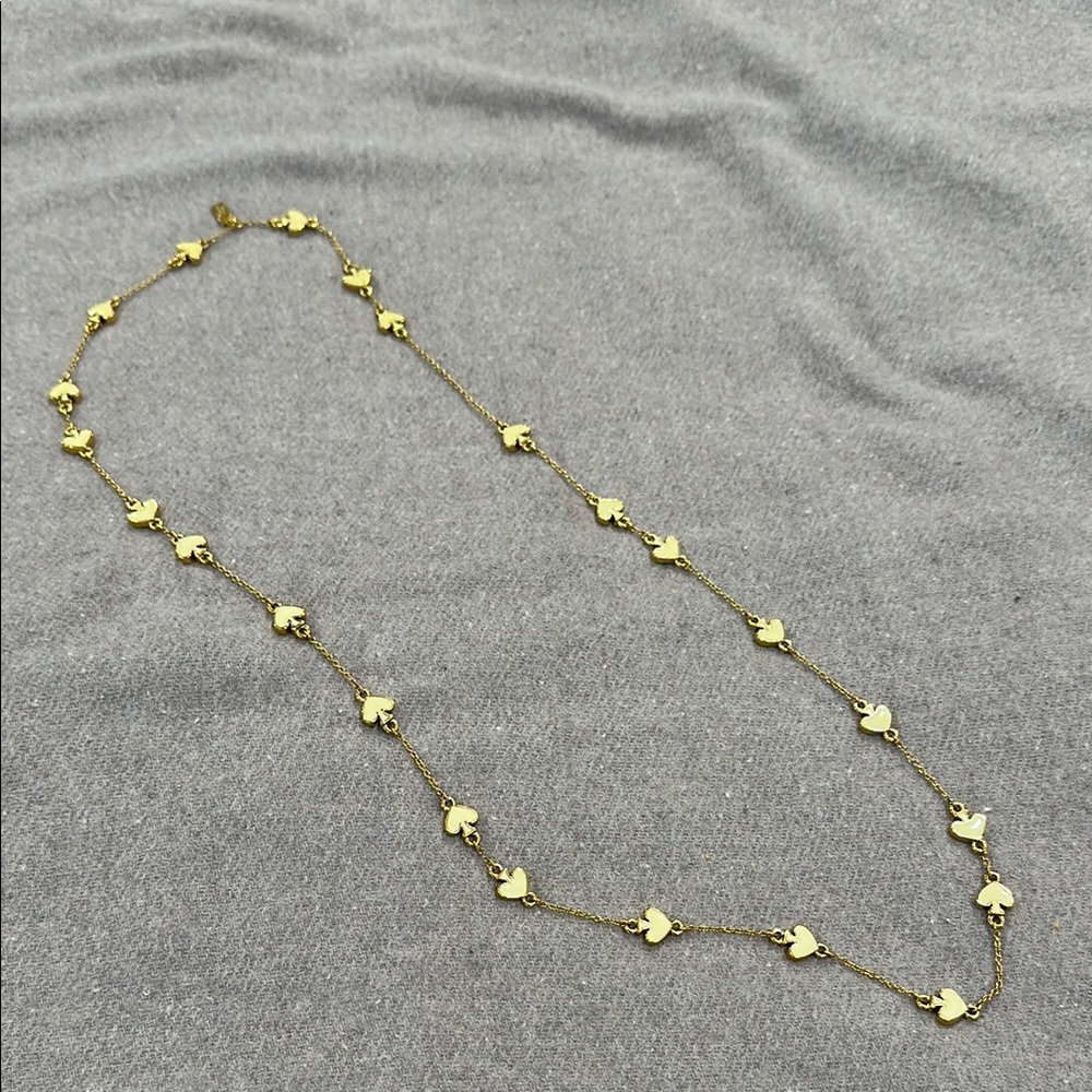 Kate Spade Cream and Gold Spades Necklace